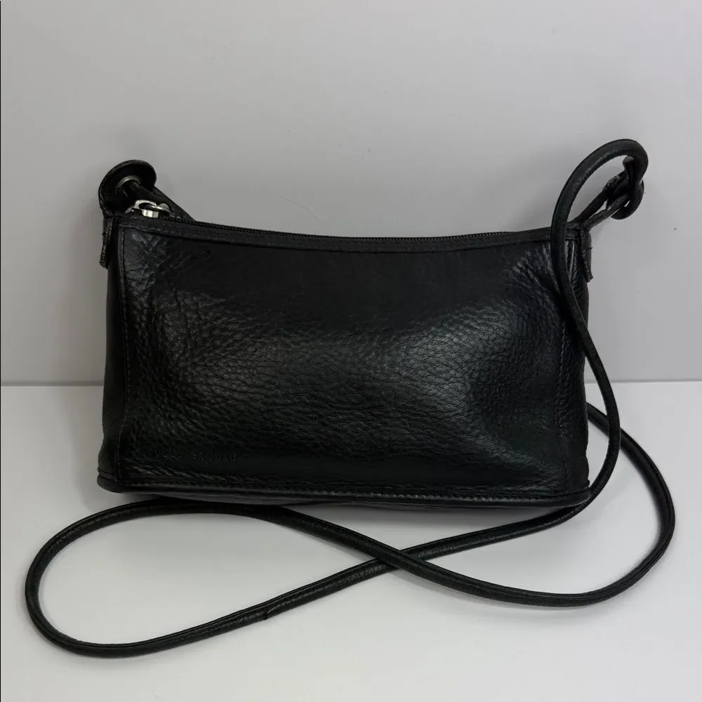 Wilsons Leather Pelle Studio Black Leather Crossbody Bag Purse Shoulder Bag